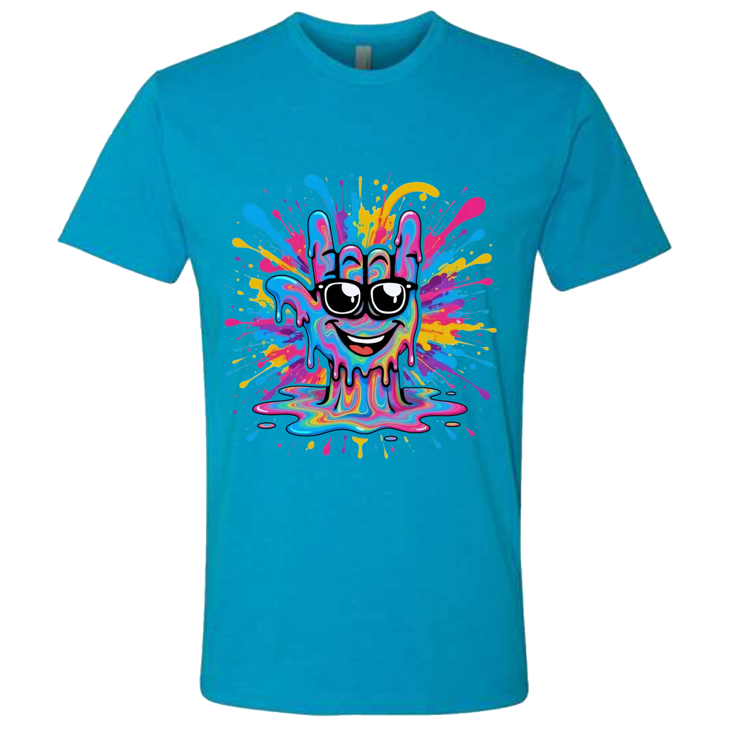 ASL Splash Face T-Shirt - Rainbow